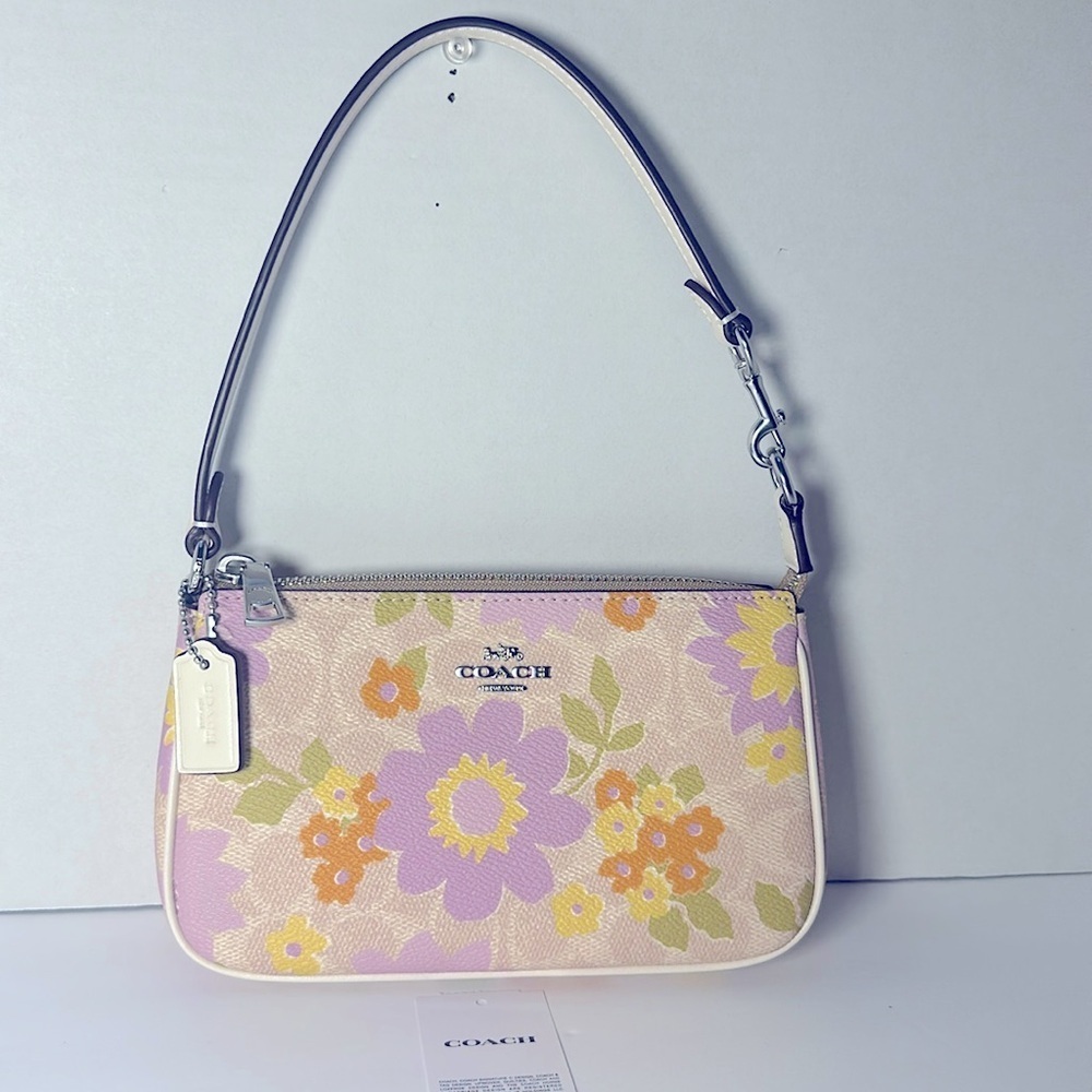 NWT Coach Nolita 19 Signature Canvas Floral Print Wristlet Shoulder Bag Purse - Picture 5 of 16